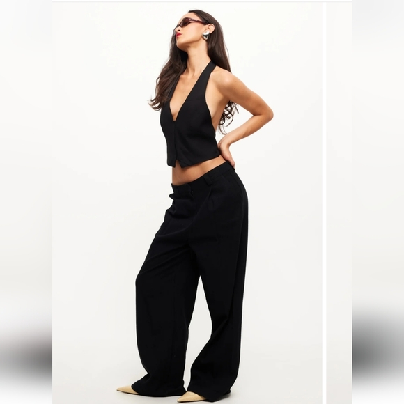 Selfie Leslie Pants - SELFIE LESLIE WIDE LEG PANTS SIDE POCKETS, FRONT ZIP NWT SZ XS